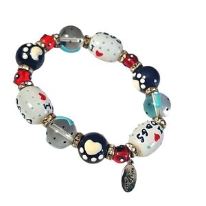 Kate&Macy 'I❤️Dogs' Beaded Bracelet with Heart Accents